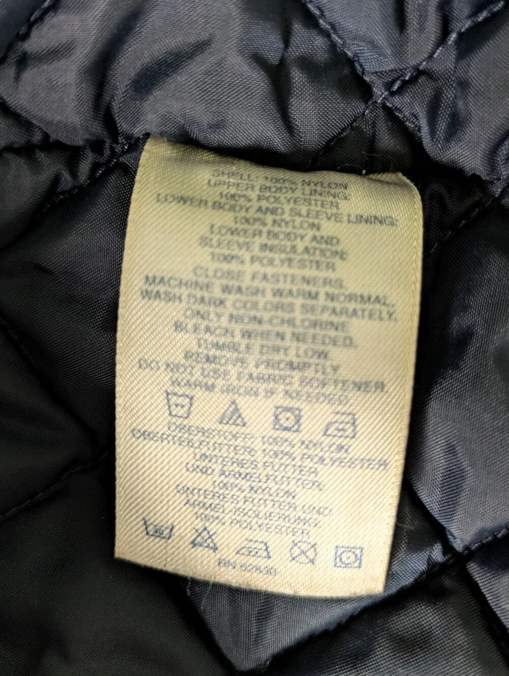 Lands' End navy blue winter coat